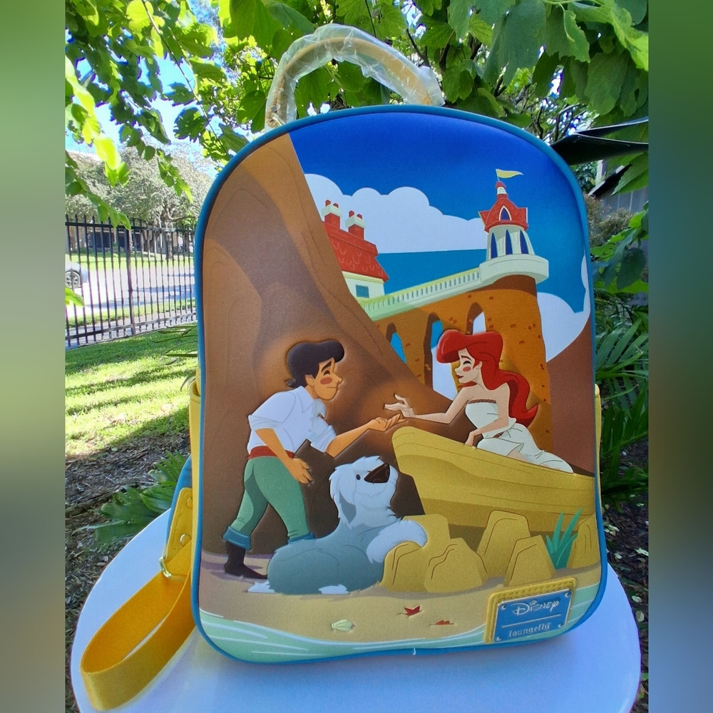 🔥NWT Disney LOUNGEFLY ARIEL THE LITTLE MERMAID Backpack - Picture 3 of 15